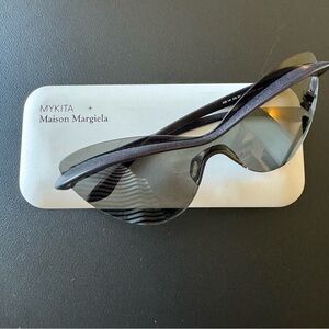 Mykita x Maison Margiela Black Runway Cateye Visor Sunglasses